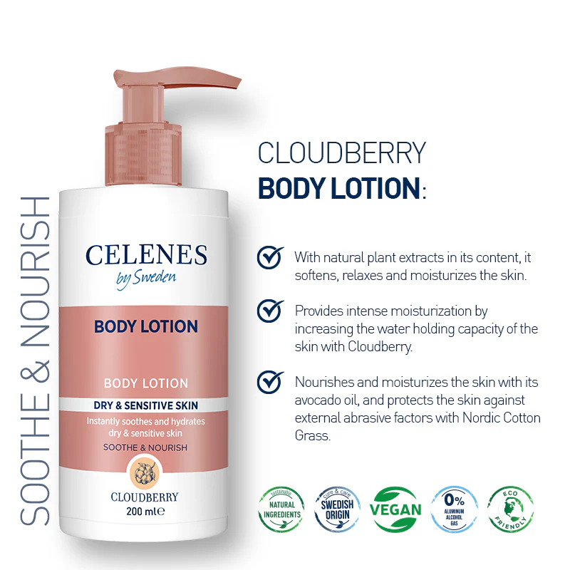 CELENES by Sweden Body Lotion (Dry & Sensitive Skin) (200ml)